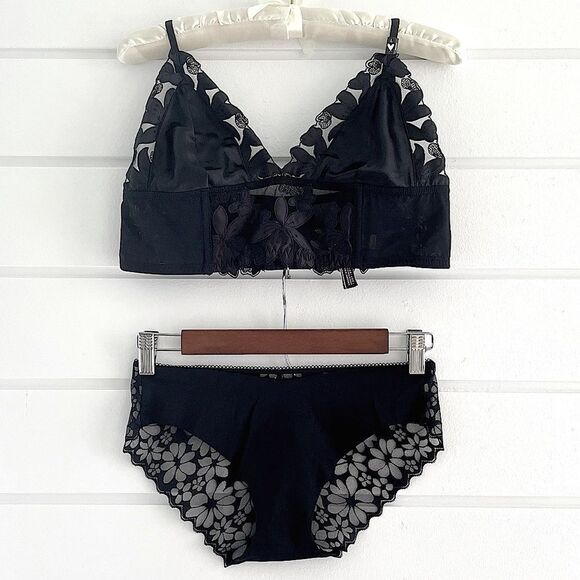 Victoria’s Secret Very Sexy Bralette & No Show Mesh Back Bikini Panty Set M/L - Picture 1 of 6